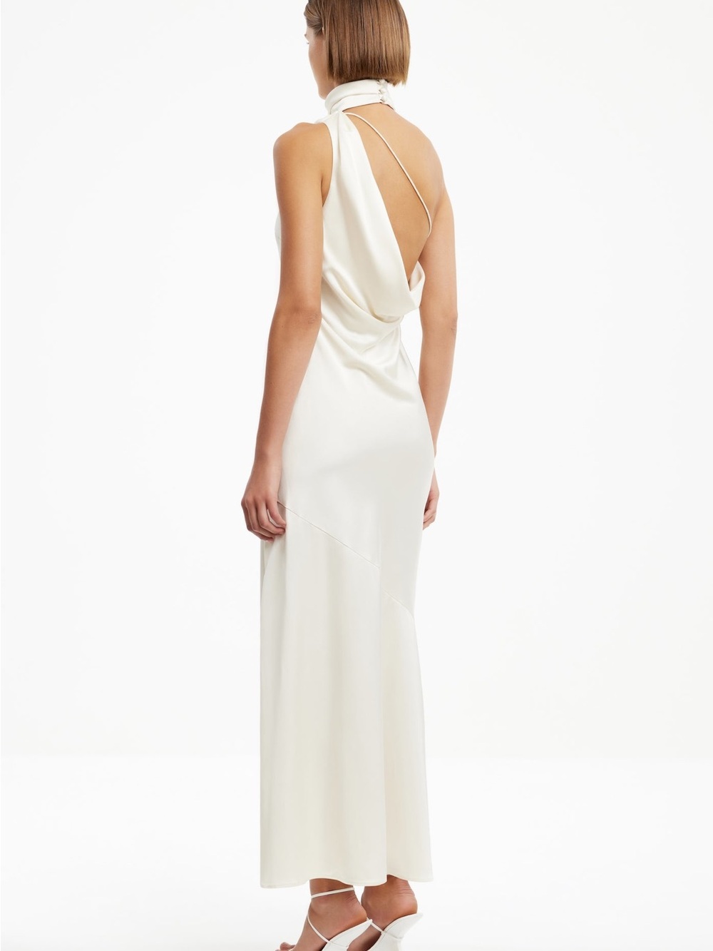 Significant Other Nadia midi halter Dress in Cream size au 10 US 8 medium NWOT